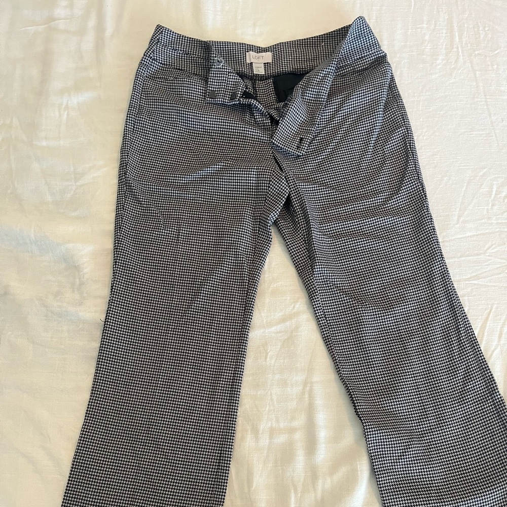 Women Black and White Checkered Pants